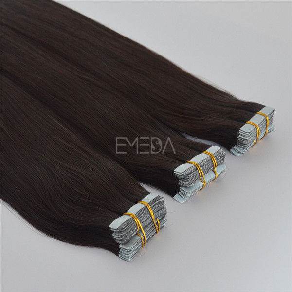 Grade 10A Virgin cuticle Peruvian tape hair extensions YJ106